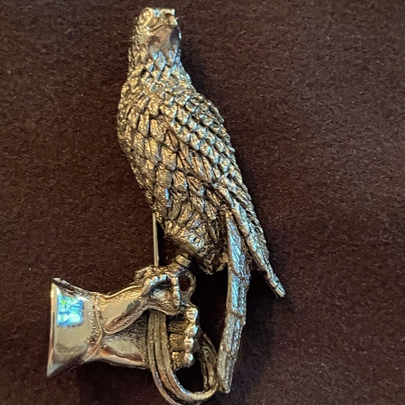 Tortolani Jewelry - Antique WW II Exquisite Tortolani Falcon Brooch